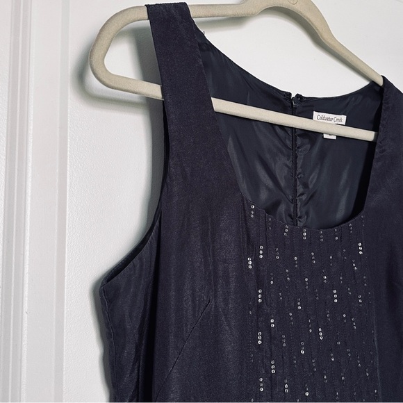 Coldwater Creek Gray Sequin Sleeveless Dress Women’s Size 14 Cocktail Wedding - Picture 3 of 13